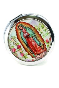Espejo con la  imagen de Nuestra Señora de Guadalupe