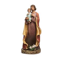 St. Joseph Figure with Candle Holder